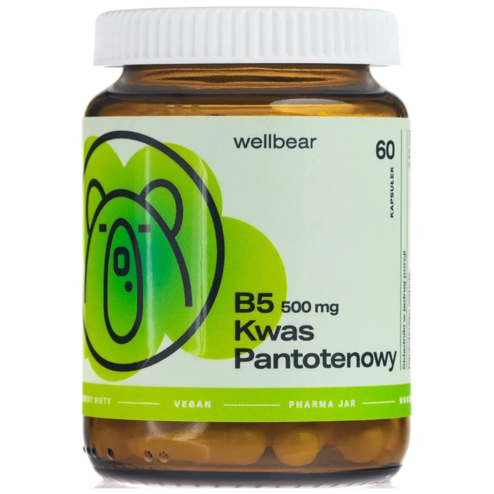 Wellbear Vitamina B5 (Ácido pantoténico) 500 mg - 60 Cápsulas