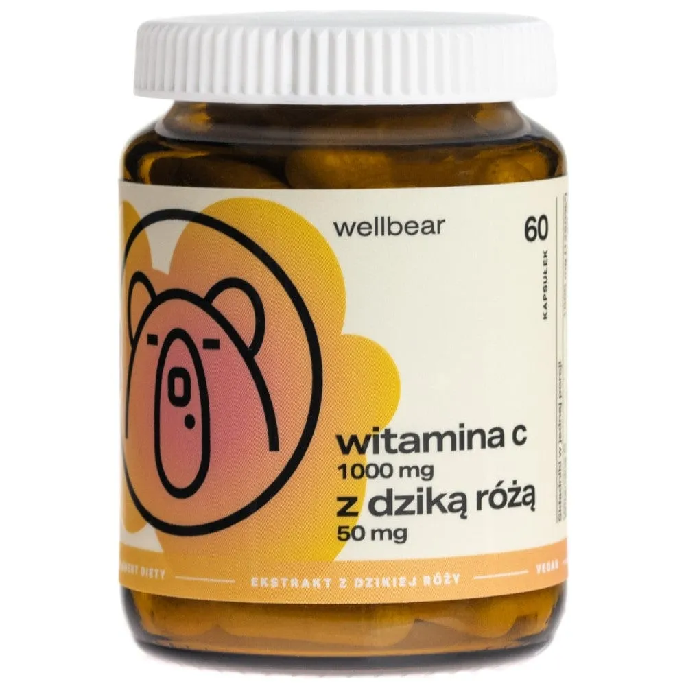Wellbear Vitamina C con Rosa Mosqueta 1000 mg - 60 Cápsulas