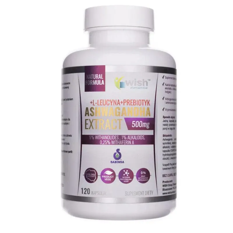 Wish Extracto de Ashwagandha 500 mg - 120 Cápsulas