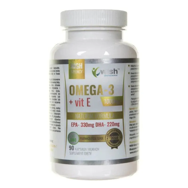 Wish Omega-3 1000 mg Vitamina E - 90 Cápsulas