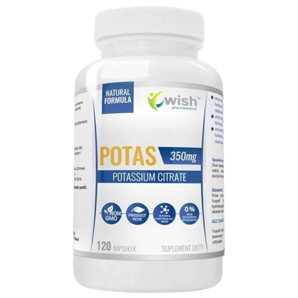 Wish Citrato de Potasio 350 mg - 120 Cápsulas