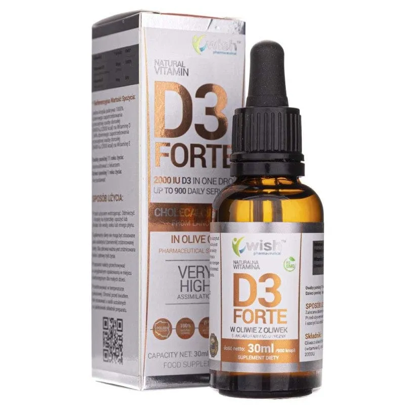 Wish Vitamina D3 FORTE 2000 UI Gotas - 30 ml