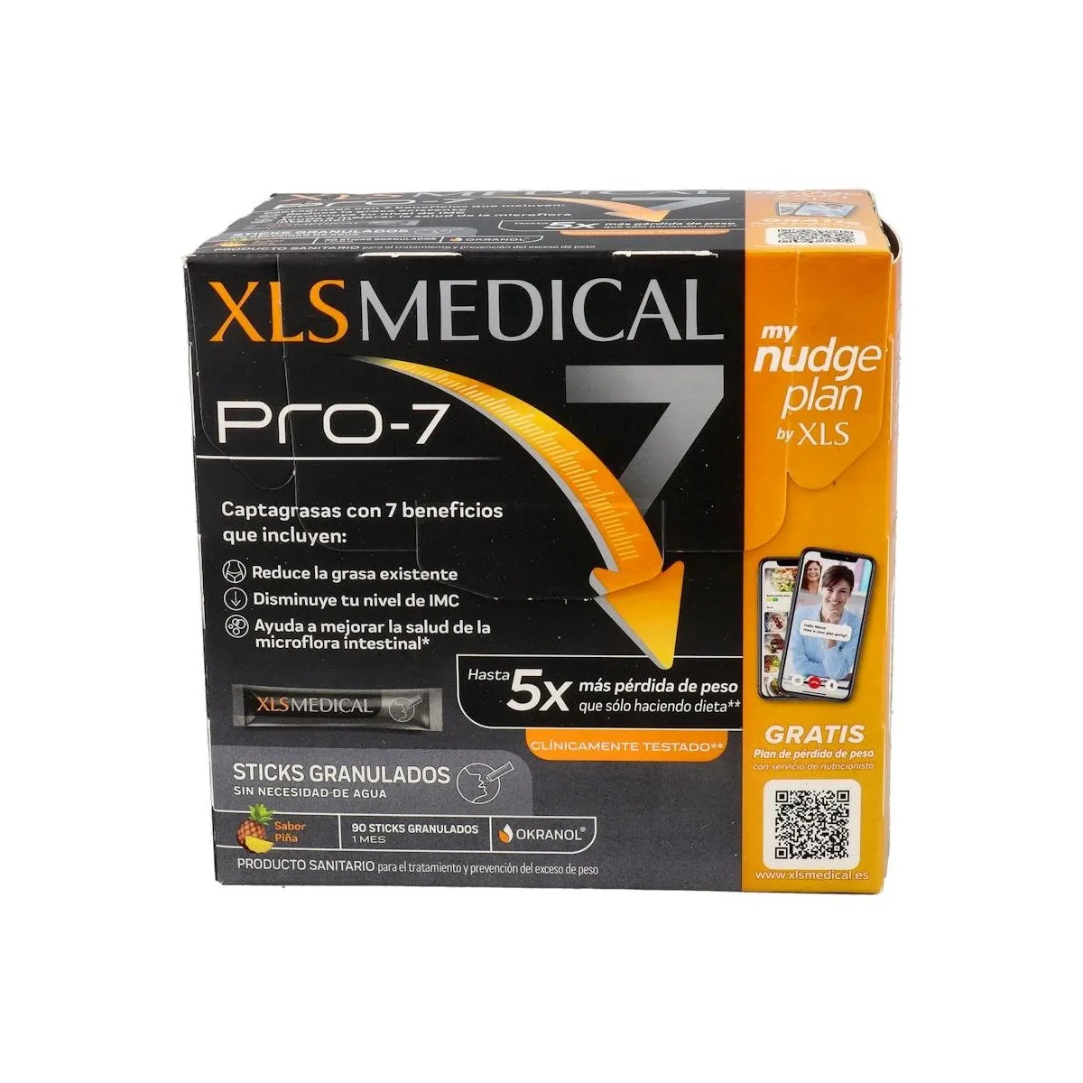 Xls Medical Pro 7 Nudge 90 Sticks Sabor Piña