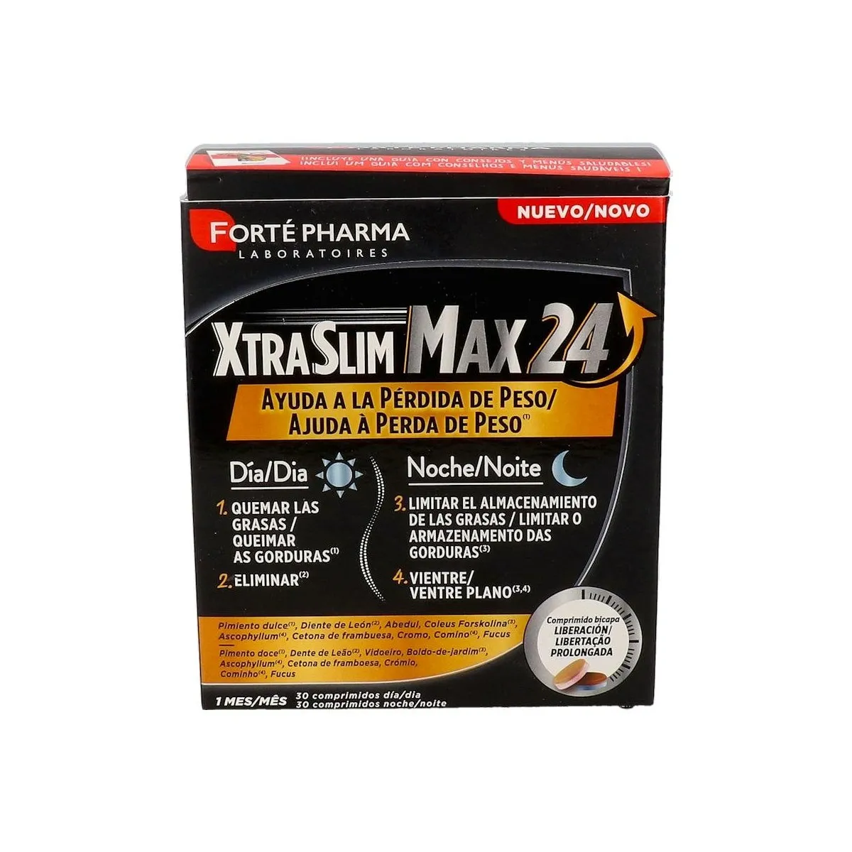 Xtraslim Max 24 60 Comp (30 Dia + 30 Noche)