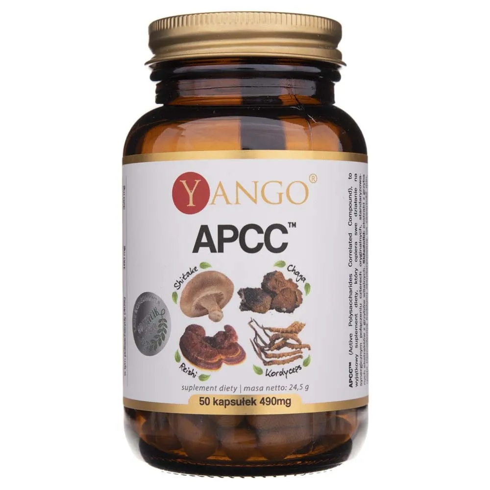 Yango APCC™ - Reishi, Shitake, Cordyceps, Chaga - 50 Cápsulas