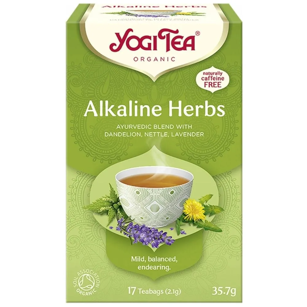 Yogi Tea Hierbas Alcalinas Diente de León, Ortiga, Lavanda - 17 Bolsitas