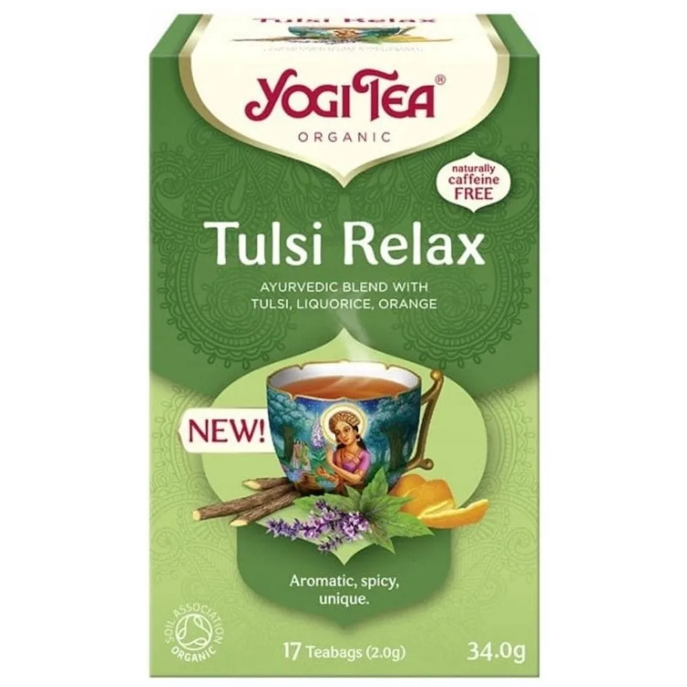 Yogi Tea Tulsi Relax, Picante y afrutado - 17 Bolsitas