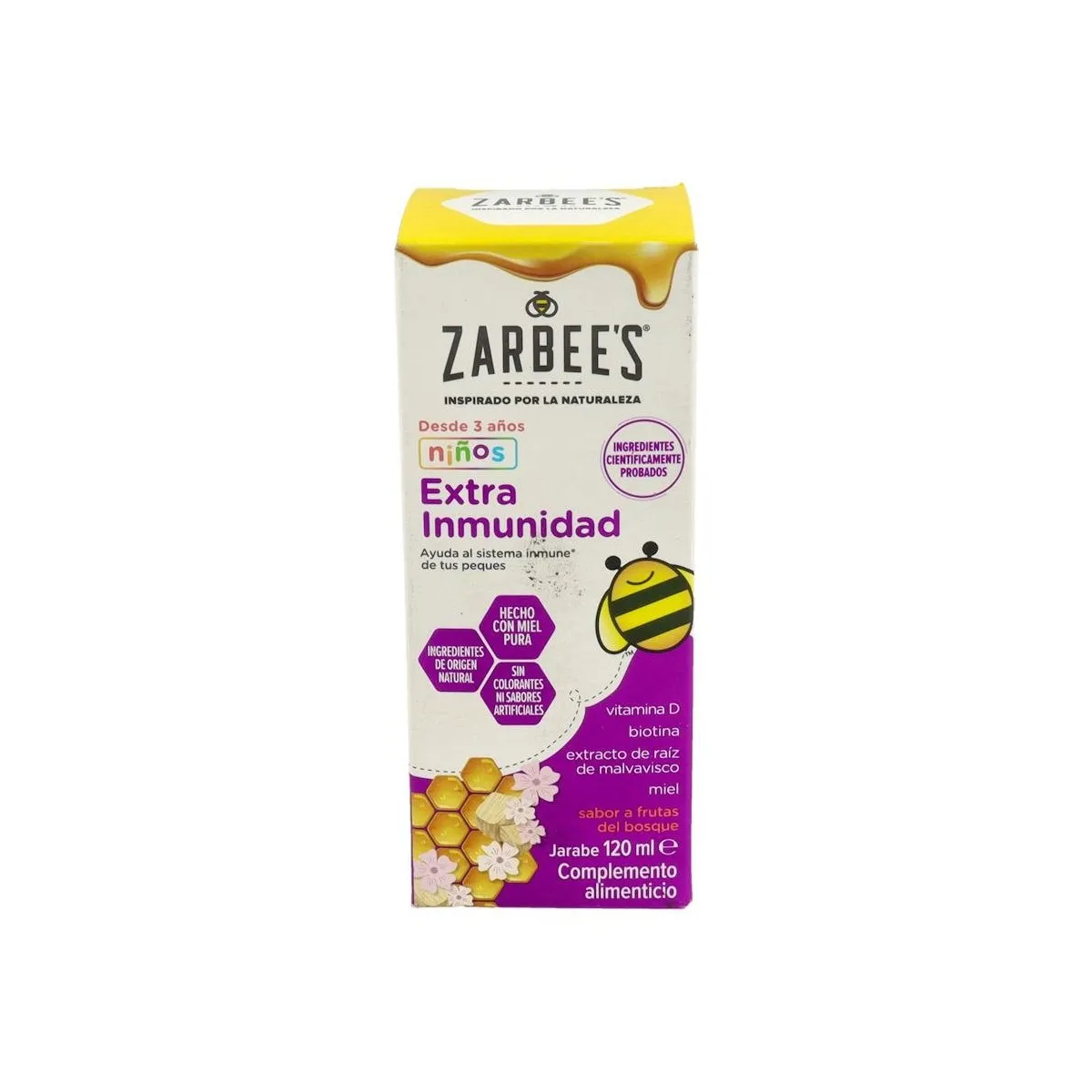 Zarbee's Jarabe Inmunitario Niños Extra Inmunidad (120 Ml), Jarabe Para Fortalecer Defensas Niños Con Miel Y Vitamina D, Ideal P