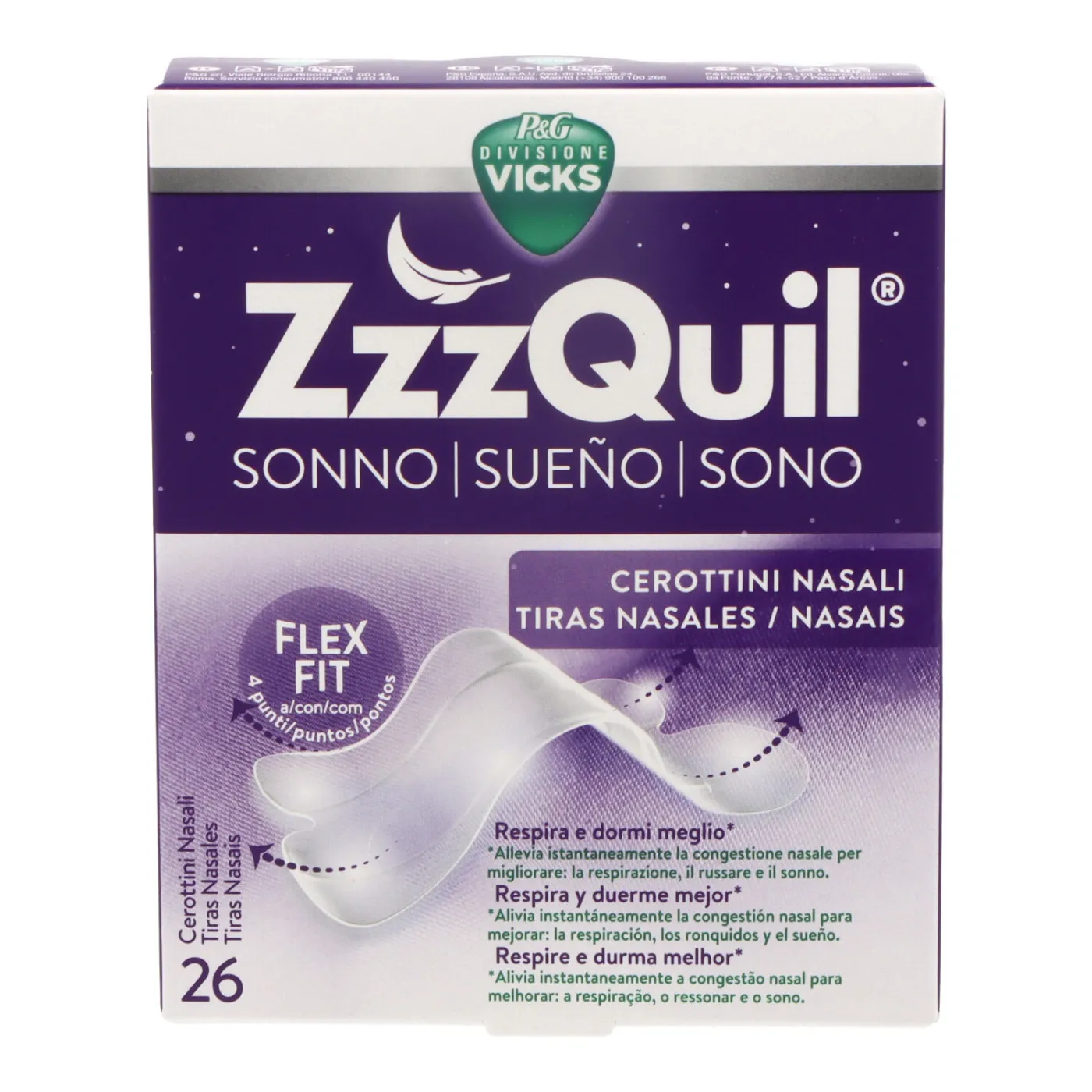Zzzquil Sueño 26 Tiras Nasales
